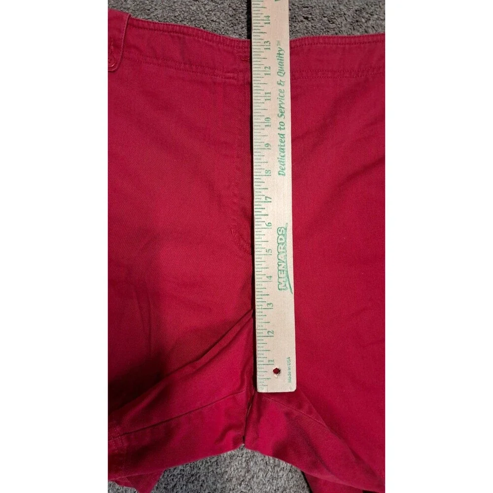 Lauren Ralph Lauren Womens Shorts Size 22W Red Flat Front Pockets